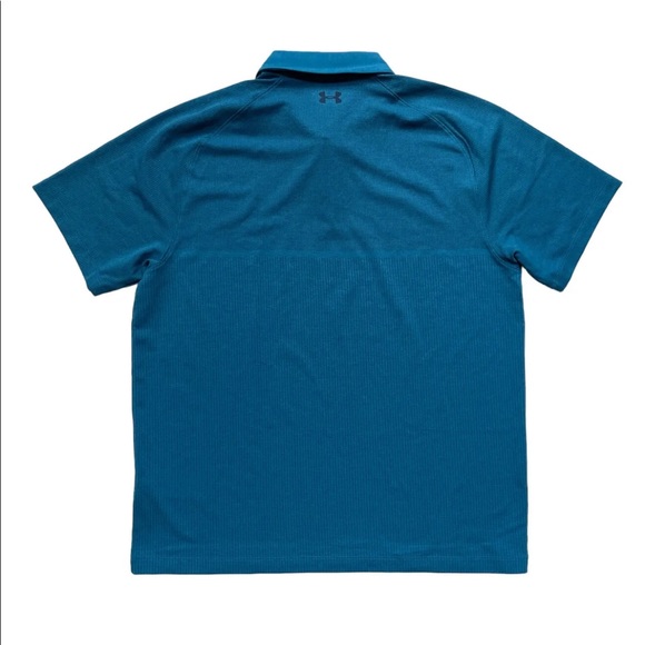 Under Armour Mens Sz XL/TG/XG Turquoise Heatgear Short Sleeve Polo Shirt - Picture 6 of 6